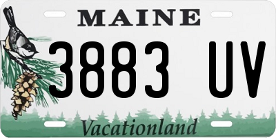 ME license plate 3883UV