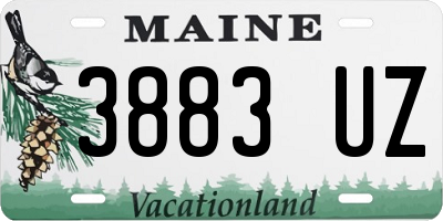 ME license plate 3883UZ