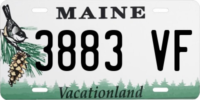 ME license plate 3883VF