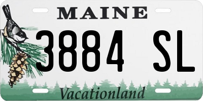 ME license plate 3884SL