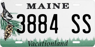 ME license plate 3884SS