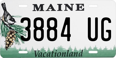 ME license plate 3884UG