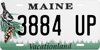 ME license plate 3884UP