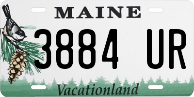 ME license plate 3884UR