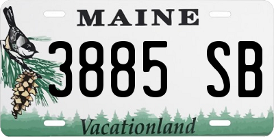 ME license plate 3885SB