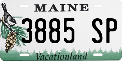 ME license plate 3885SP