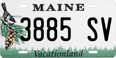 ME license plate 3885SV