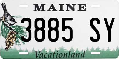 ME license plate 3885SY