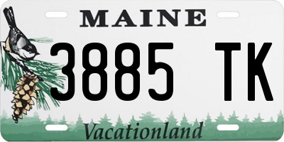 ME license plate 3885TK