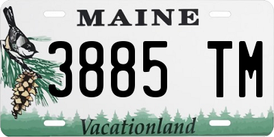 ME license plate 3885TM