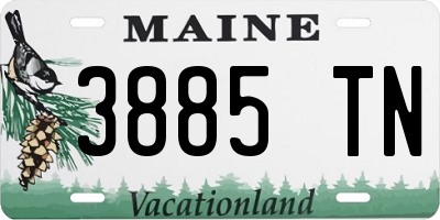 ME license plate 3885TN