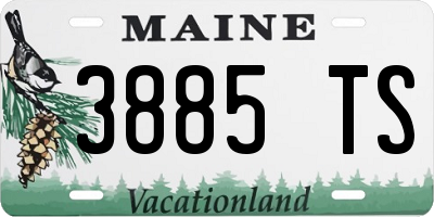 ME license plate 3885TS