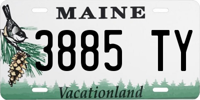 ME license plate 3885TY
