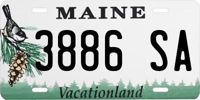 ME license plate 3886SA