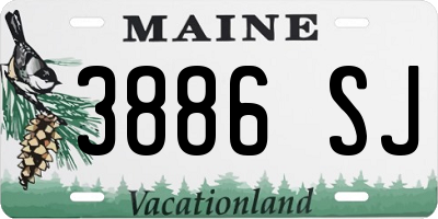 ME license plate 3886SJ