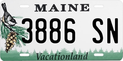ME license plate 3886SN