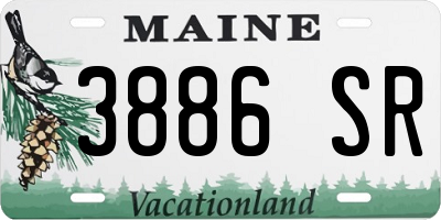 ME license plate 3886SR