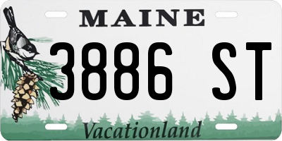 ME license plate 3886ST