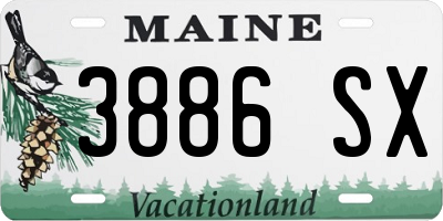 ME license plate 3886SX