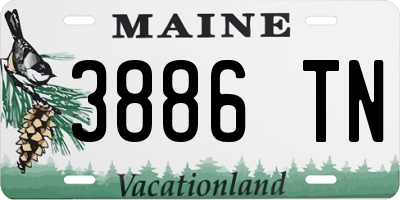ME license plate 3886TN