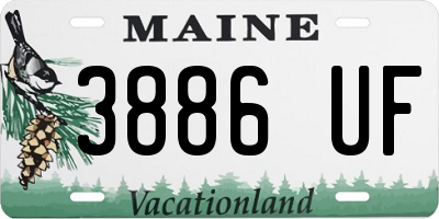 ME license plate 3886UF