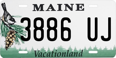 ME license plate 3886UJ