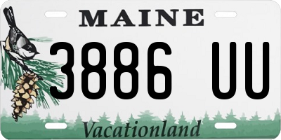 ME license plate 3886UU