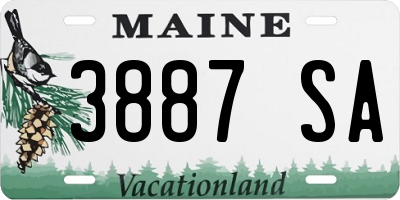 ME license plate 3887SA