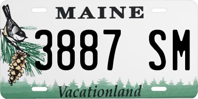 ME license plate 3887SM