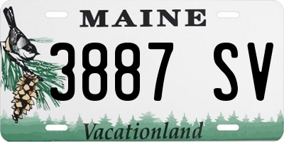 ME license plate 3887SV