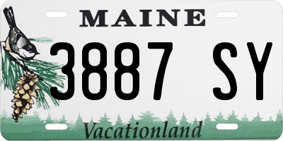 ME license plate 3887SY