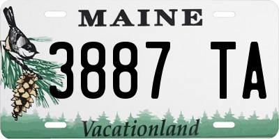 ME license plate 3887TA