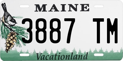 ME license plate 3887TM