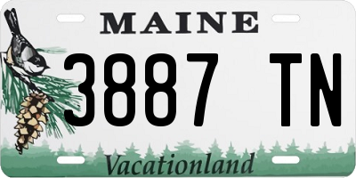 ME license plate 3887TN