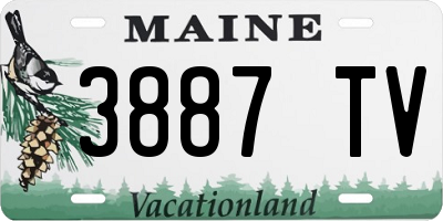ME license plate 3887TV