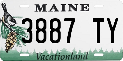 ME license plate 3887TY