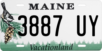 ME license plate 3887UY