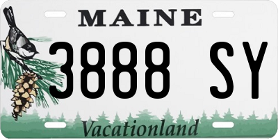 ME license plate 3888SY