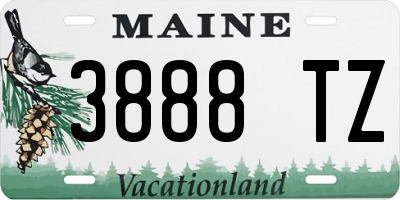 ME license plate 3888TZ