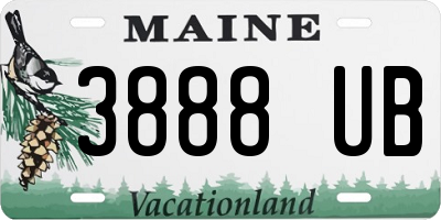 ME license plate 3888UB