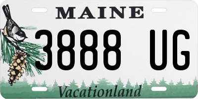 ME license plate 3888UG