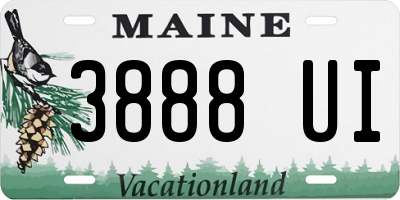 ME license plate 3888UI
