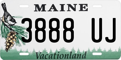 ME license plate 3888UJ