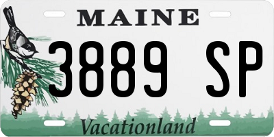 ME license plate 3889SP