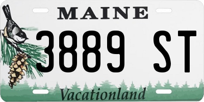 ME license plate 3889ST
