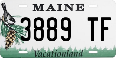 ME license plate 3889TF