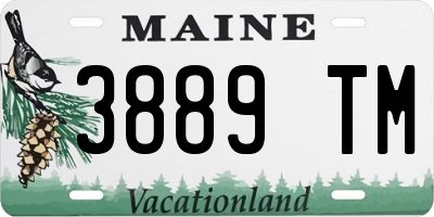 ME license plate 3889TM