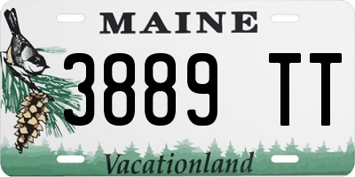 ME license plate 3889TT