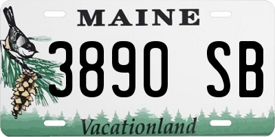 ME license plate 3890SB