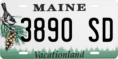 ME license plate 3890SD